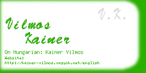 vilmos kainer business card